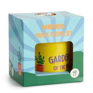 Gardener of the Year Enamel Mug & Gloves Set - NIB